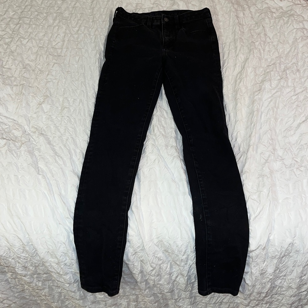 American Eagle XLong black jeans size 4